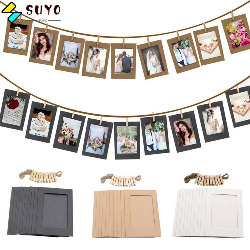 SUYO 10 Chiếc Album Ảnh, DIY Kraft Craft Paper Picture Frames, Trang Trí Nhà Cửa Bền Thực Tế Kết Hợp
