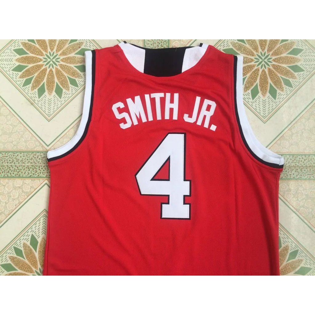 Đại học bang Cleveland Knight NCAA North Carolina Số 4 Áo thêu màu đỏ JR.Smith