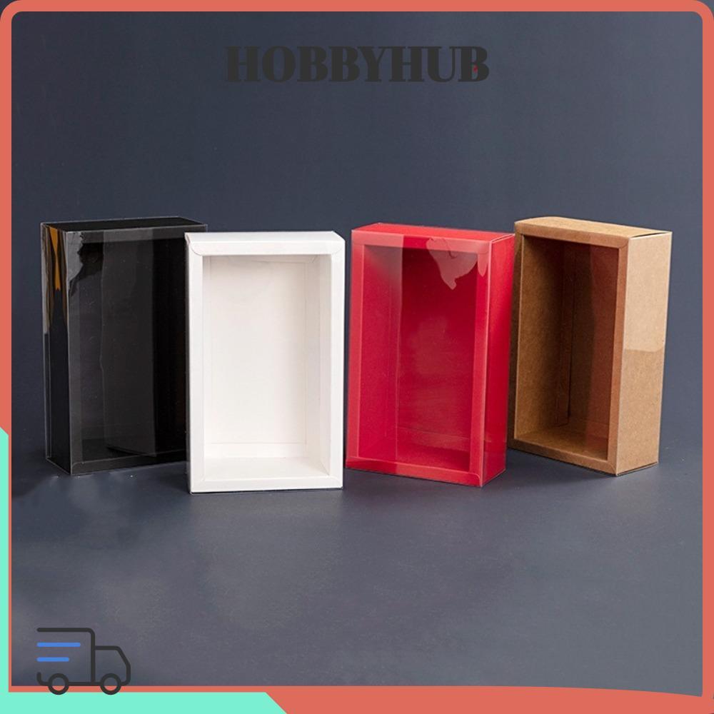 HOBBYHUB 5 Hộp đóng gói quà tặng Giấy Kraft Sự kiện sáng tạo Đồ dùng dự tiệc