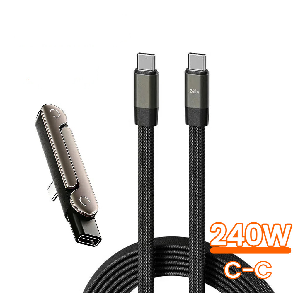 Elough 240W Type C sang Type C Điện thoại di động Cáp sạc nhanh Type C Adapter cho cáp dữ liệu Samsu