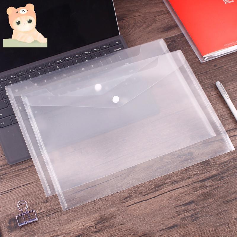 10 A4 POPPER WALLETS Thư mục tài liệu bằng nhựa ENVELOPE Stud ID HOLDER CLEAR