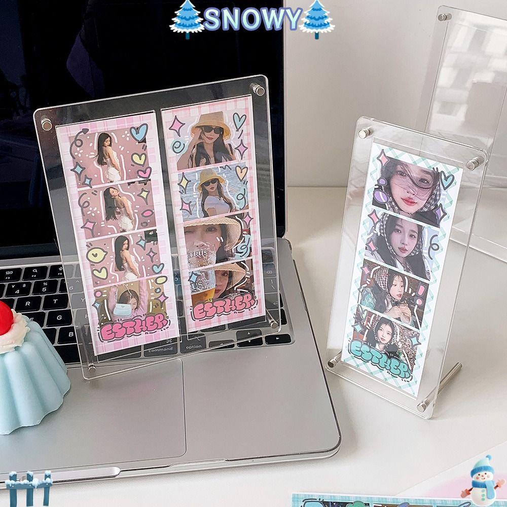 SNOWY Kpop Photocard Frame, DIY Frame Acrylic Photocard Stand, INS Picture Frame Life Four Cut