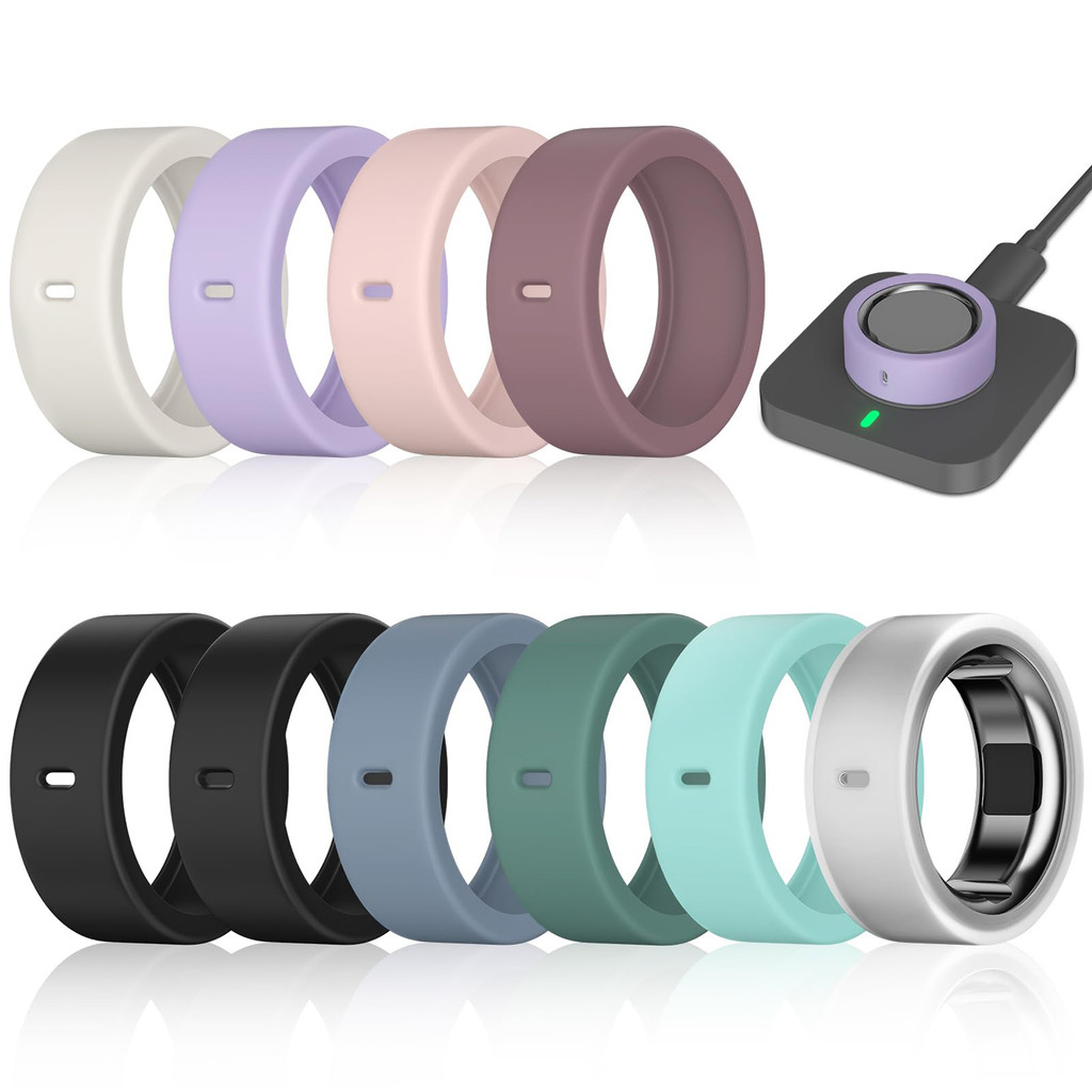10 Gói Nhẫn Dành Cho Oura Ring 4 / 4 Gốm Gen 3 Chân Trời / Di Sản Hỗ Trợ Sạc Có Nắp Trên Chống Trầy 