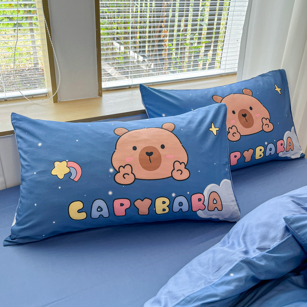 Vỏ Gối Một Cặp Gói Vỏ Gối Cotton Nguyên Chất 48 x 74 Vỏ Gối Đơn Cotton Kapibara 30x50 40x60