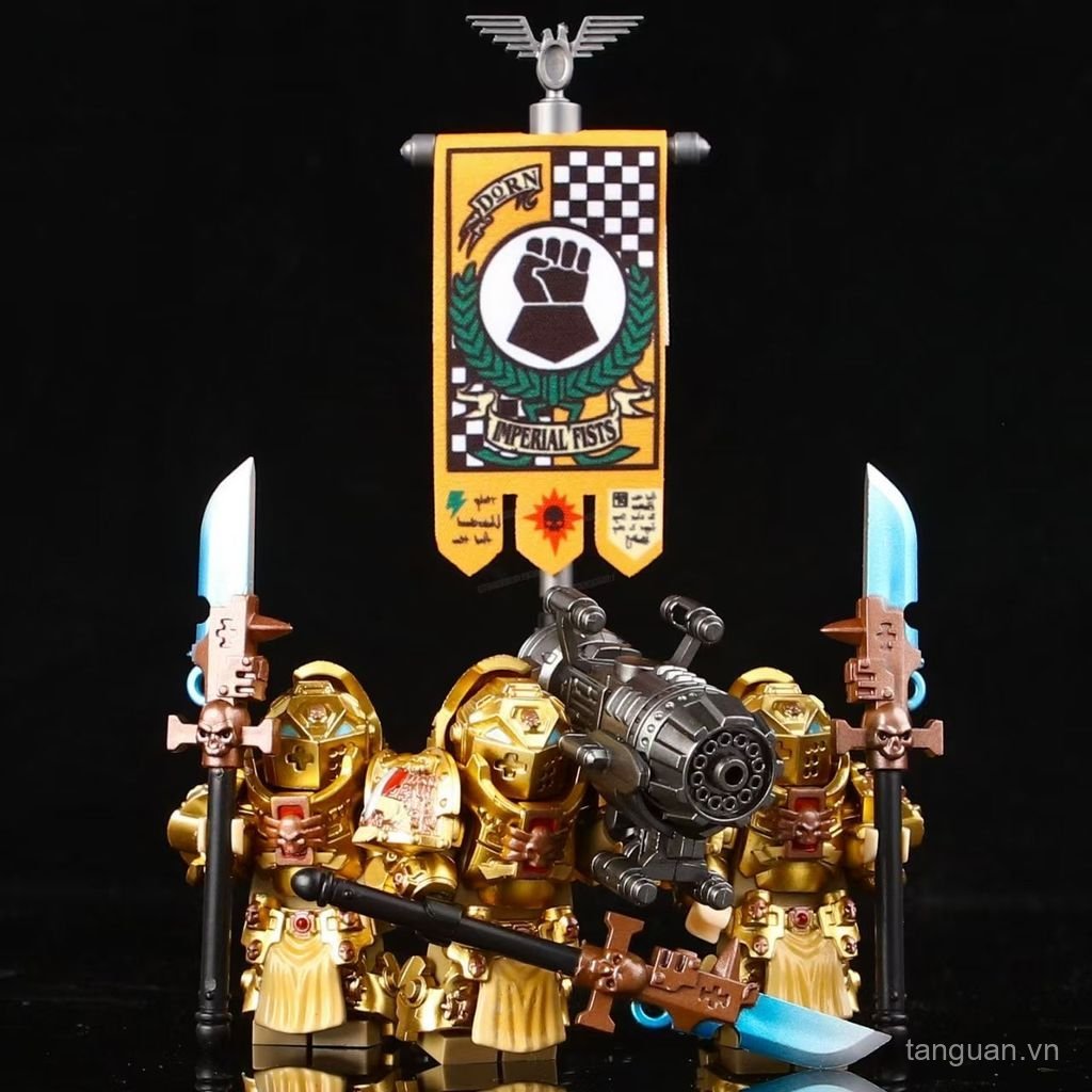 Khối xây dựng tương thích Star Warrior Golden Knight Warhammer 40K Black Templar Extreme Warrior Khố