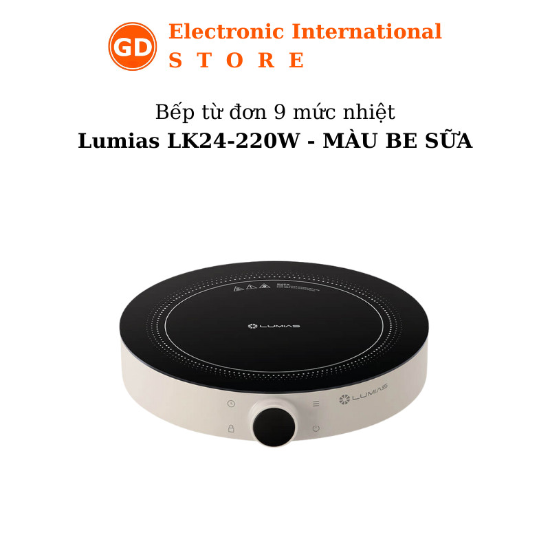 Bếp từ đơn Lumias LK24-220E màu trắng / LK24-220W màu be sữa - Shop giangdang123123