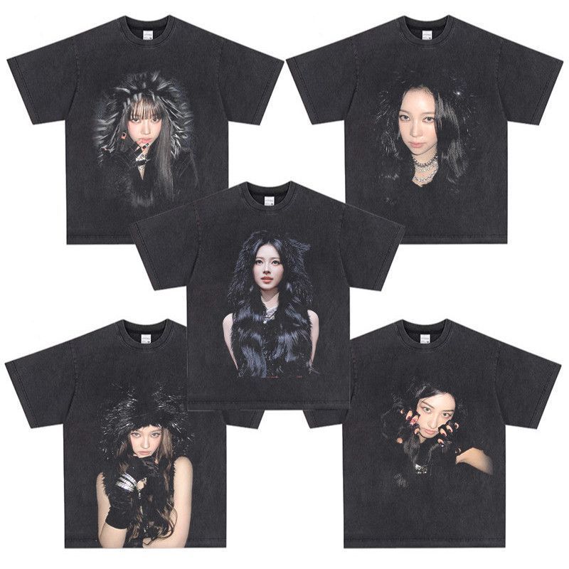 Áo thun Cotton thường ngày của Kpop MEOVV ELLA SOOIN GAWON - Áo thun nữ mùa hè