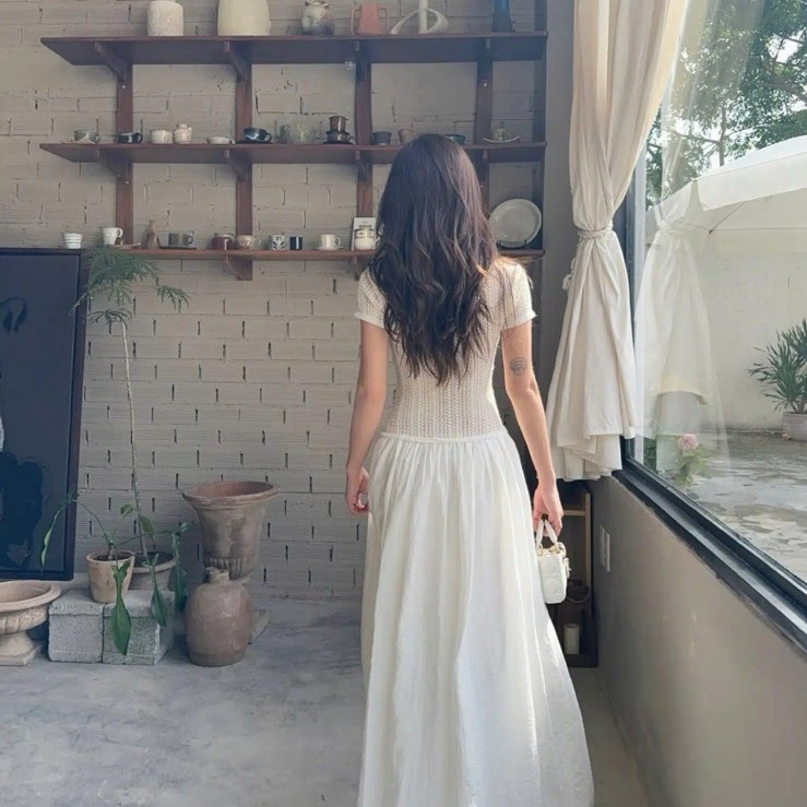 [PASS - NEW 100%] Clothes Bar – Đầm dáng dài Helen Dress (Cream White)