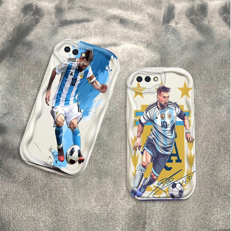 Thích hợp cho OPPO A3S A12E A1K AX5 Realme C2 Bảo vệ 3D TPU mềm World Cup Messi Boy Sinh viên Vỏ điệ