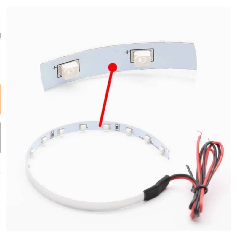Highlight 360 Devil Eye Ống kính ô tô Khẩu độ trang trí Đa năng LED Angel Eye 3.0 Devil Eye