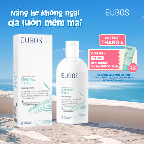 Sữa Tắm Cho Da Khô, Nhạy Cảm EUBOS Sensitive Shower And Cream 200ml