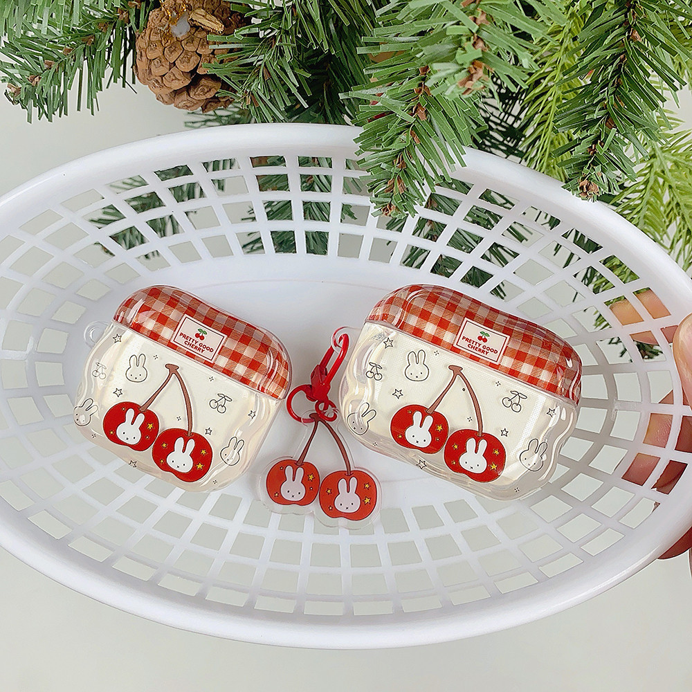 Cherry Miffy Apple Vỏ AirPods Dễ Thương Bảo Vệ AirPods Pro 3 Vỏ Tai Nghe AirPods 4 Vỏ Silicon AirPod