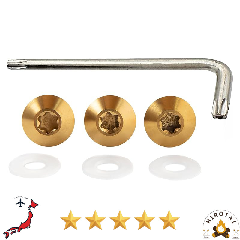 ANS Titanium License Plate Bolts M6 x 15mm (Washer Included, Multiple Color Options)