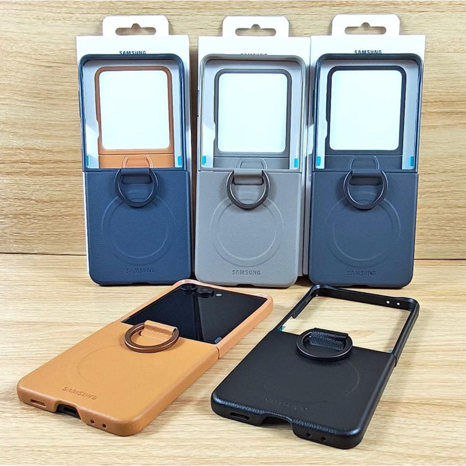 Chính Hãng Dành Cho Samsung Galaxy Z Flip7 Bao Da Nhẫn Đựng Galaxy Z Flip 7 Từ Tính Có Nhẫn Tích Hợp