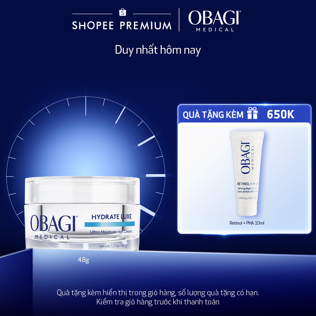 [ĐỘC QUYỀN LIVESTREAM] Kem Dưỡng Ẩm Giàu Dưỡng Chất Và Phục Hồi Chuyên Sâu Obagi Hydrate Luxe Moistu