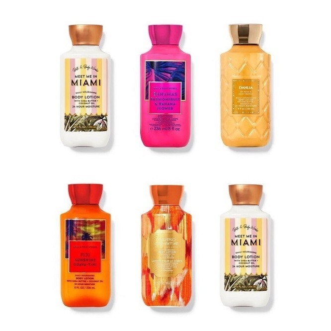 Dưỡng thể Bath & Body Works 236ml - Meet me in Miami/Dahlia/Fiji /Calypso Clementine/Bahamas Passion