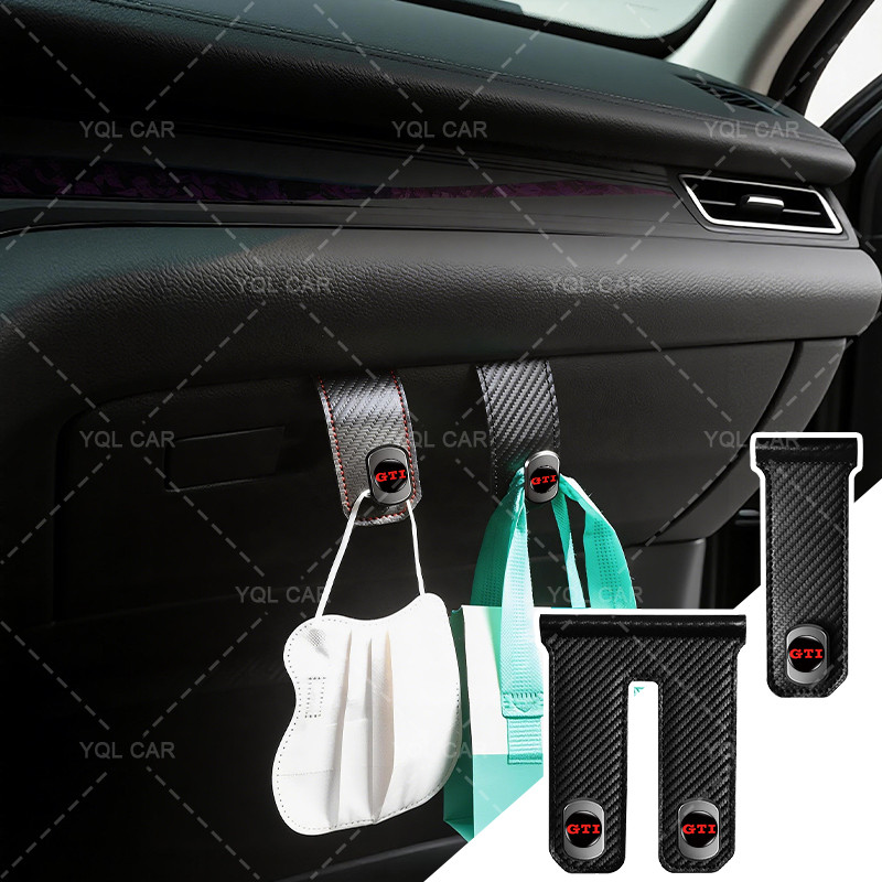 1 / 2 Chiếc Nhỏ Gọn Nội Thất Ô Tô Móc Xe Hành Khách Túi Kính Mát Rác Móc Cho POLO Golf 5 6 7th gener