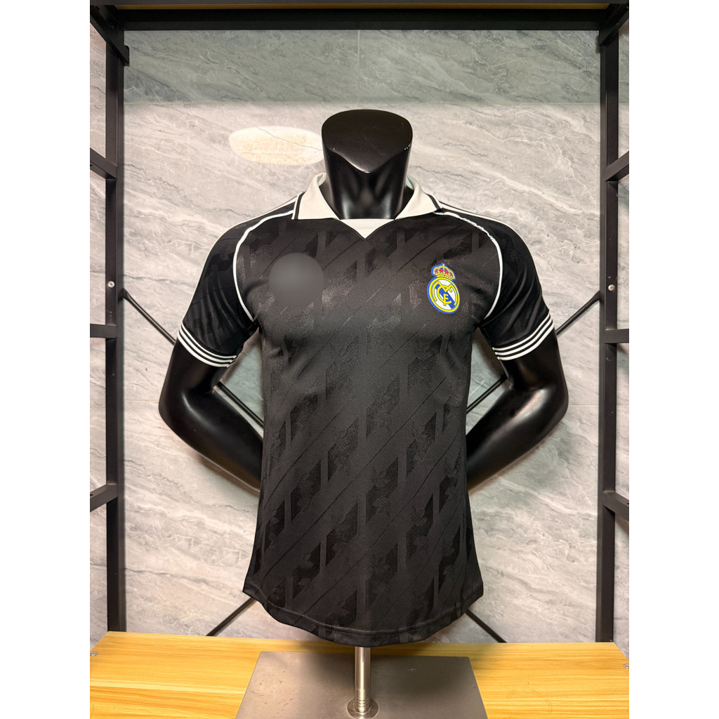 Áo đen cổ điển Real Madrid 2026-2027 Phiên bản cầu thủ World Cup, áo bóng đá, hỗ trợ tùy chỉnh áo UC