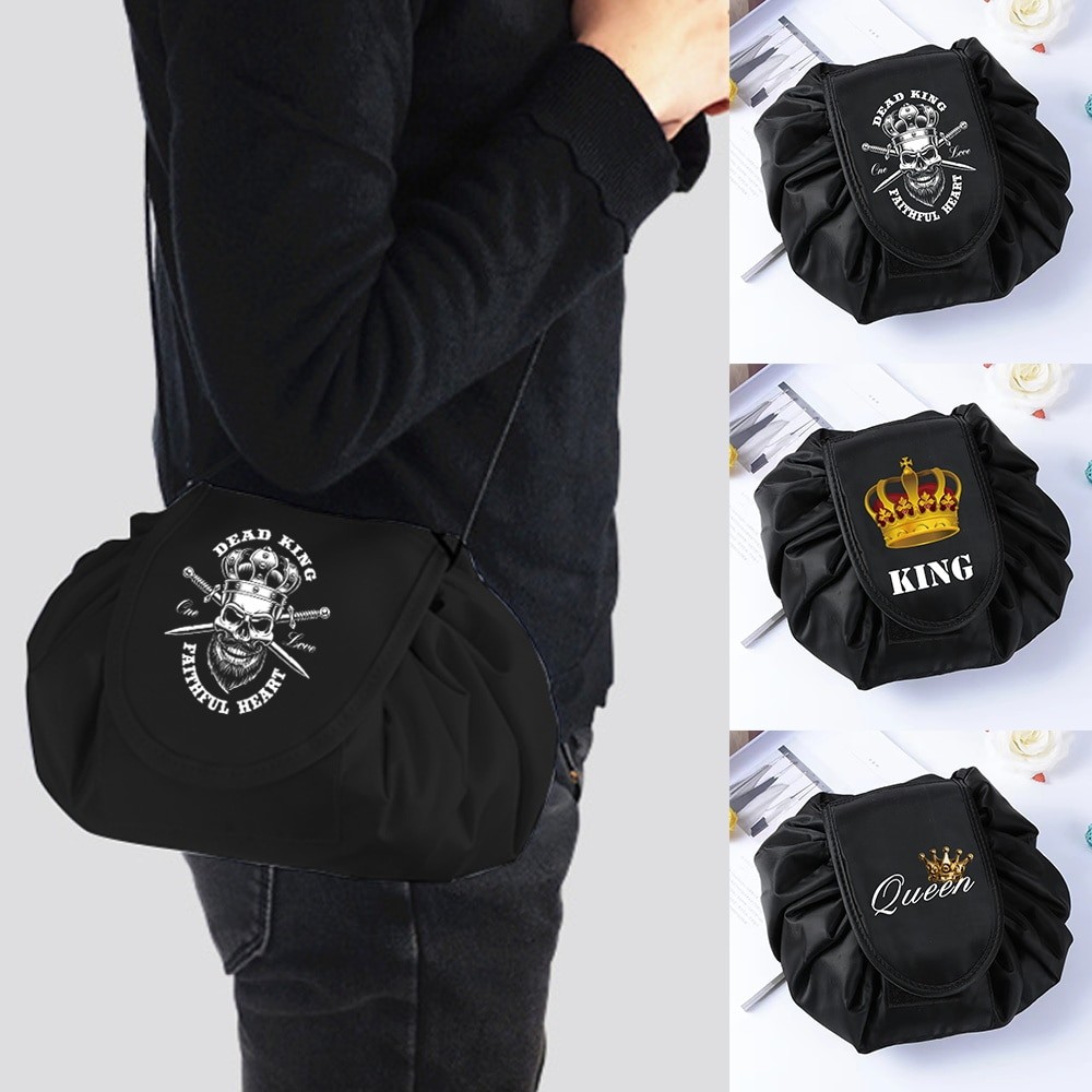 Drawstring Makeup Storage Bag Cosmetic Bag Eye Shadow Brush Pouch Toiletry Beauty Case Travel Make U