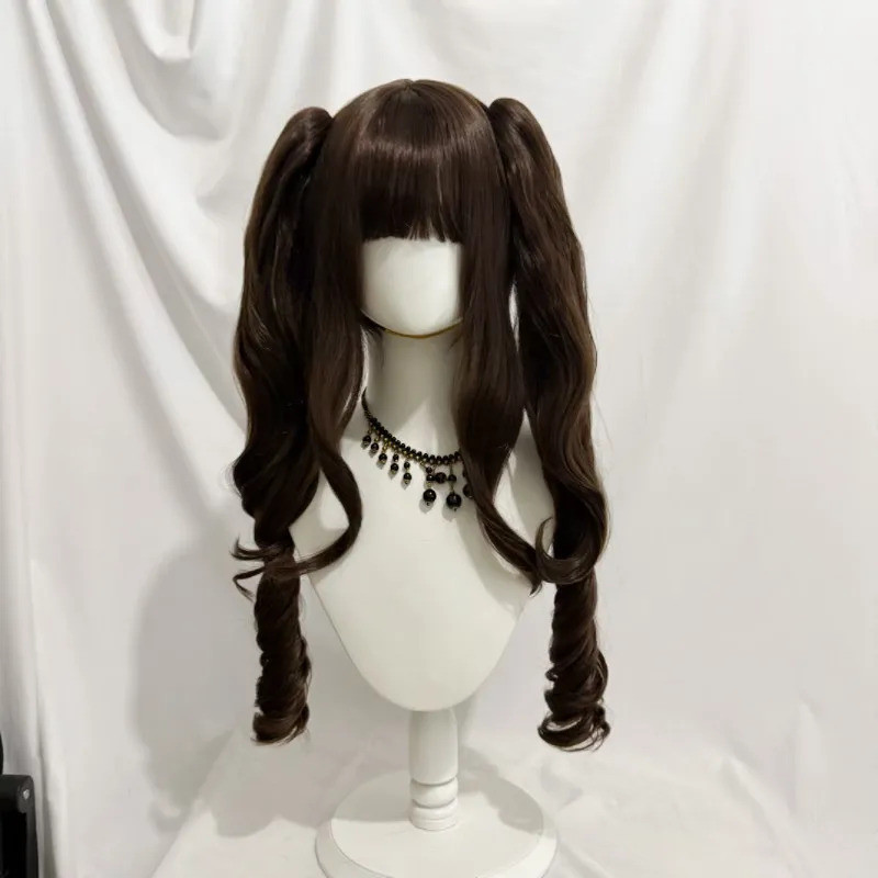 Hukou Đuôi Ngựa Người Yêu Tình Yêu Lolitali Giả Đôi lolita Cô Gái Baroque Tóc