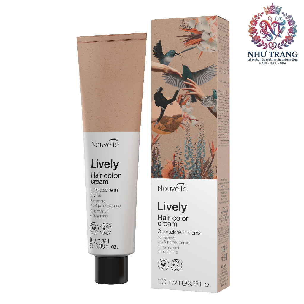 Màu nhuộm thuần chay Nouvelle Lively Hair Color - Ammonia FREE 100ml .NT