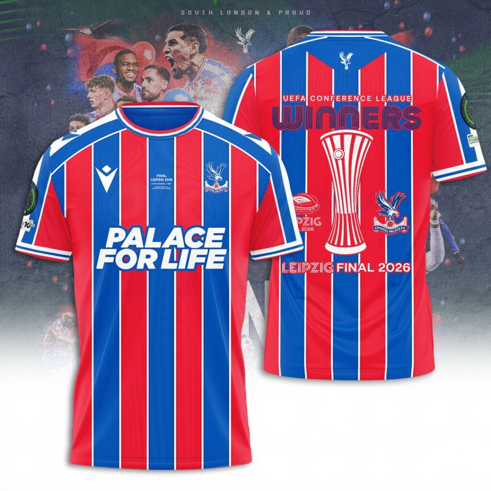 Áo sơ mi Crystal Palace FC UEFA Conference League vô địch Leipzig Final 2026