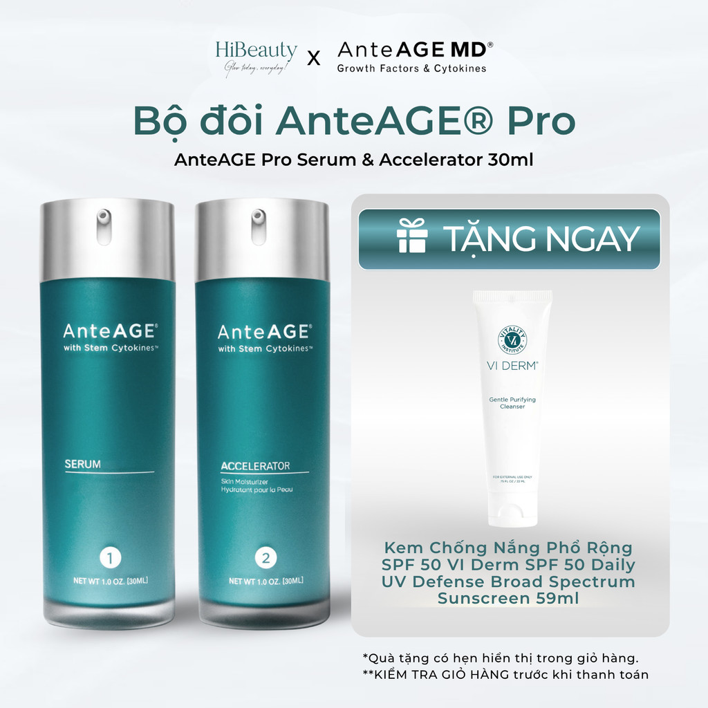 [Hàng công ty] Bộ đôi Sản Phẩm AnteAGE® Pro System - AnteAGE® Pro Serum 30ml Và Pro Accelerator 30ml