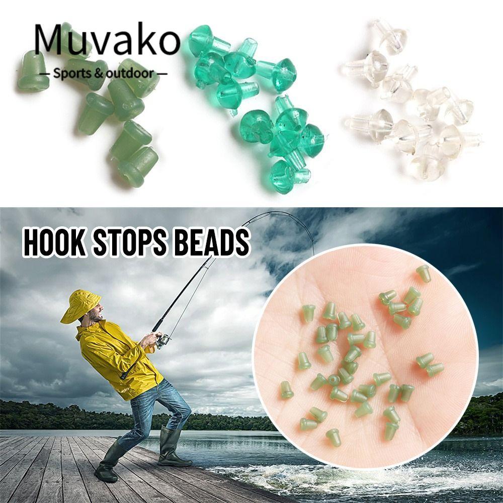 MUVAKO 100 CÁI Móc Dừng Hạt Ronnie Rig 3 màu Pop UP Boilies Dừng