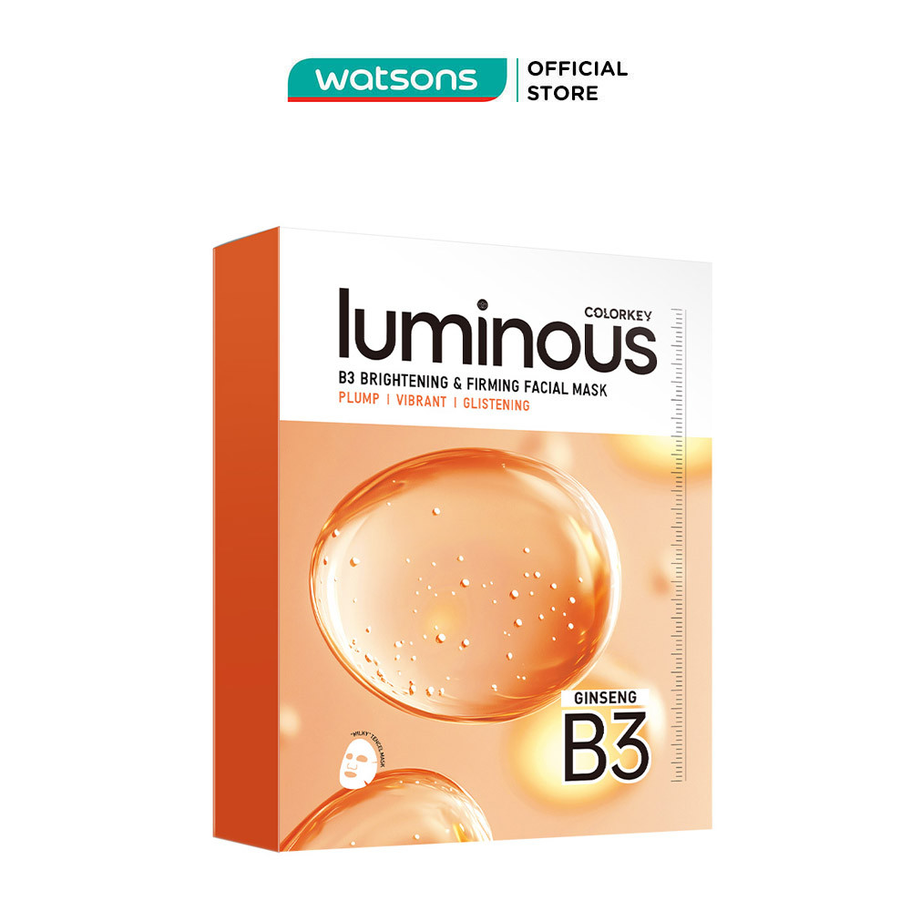 Mặt Nạ Săn Chắc Và Sáng Da B3 Colorkey Luminous B3 Brightening & Firming Facial Mask 30ml x 10pcs