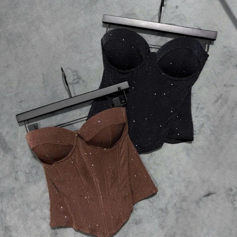 [Follow shop nhận mã 10k] Áo cup corset nhũ kèm mút UMEE STORE QCCC AC0002