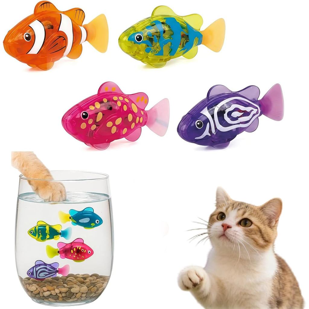 MagicWater-ActivatedGlowingRobotSwimmingFish, NeonRoboticFishwithMotorizedMotion, InteractiveWaterpr
