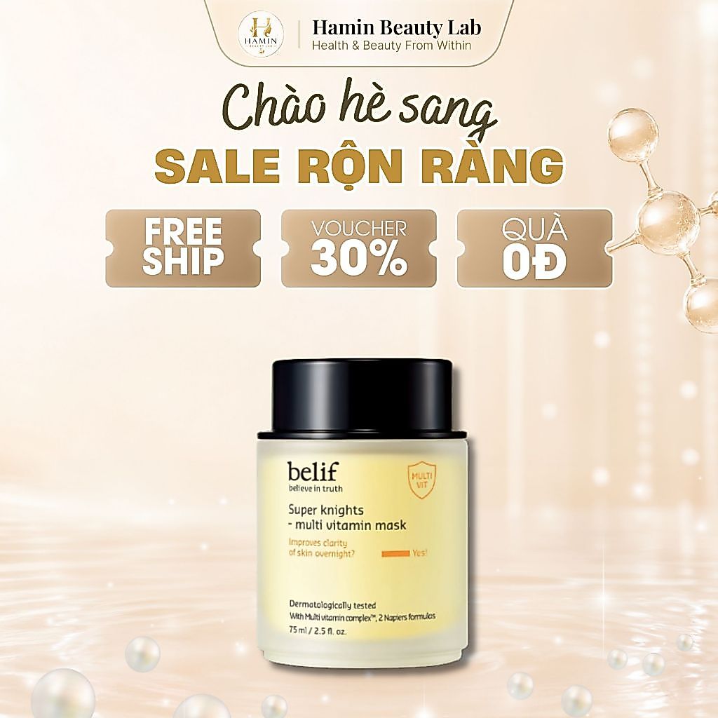 Mặt Nạ Ngủ Belif Multi Vitamin Mask Dưỡng Sáng, Cấp Ẩm Chuyên Sâu Da 75ml - C17