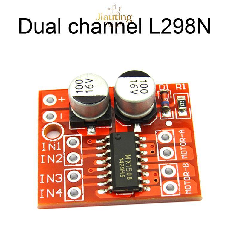 Jiating Trình điều khiển động cơ DC kênh kép Mô-đun Mini Điều khiển tốc độ PWM vượt quá L298N Jiatin