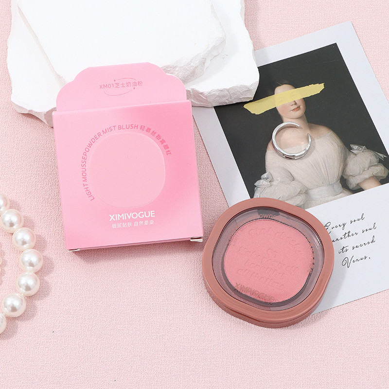 XIMIVOGUE Ximei Eslite Light Mousse Powder Mist Blush Cheese Cream Powder Cinnamon Sweet Brown Warm 