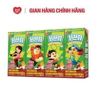 Sữa lúa mạch KUN vị socola thùng 48 hộp x 180ml