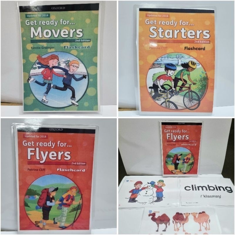Flashcard get ready for Starters, Movers, Flyers 2nd Edition (Ép plastic in 2 mặt)