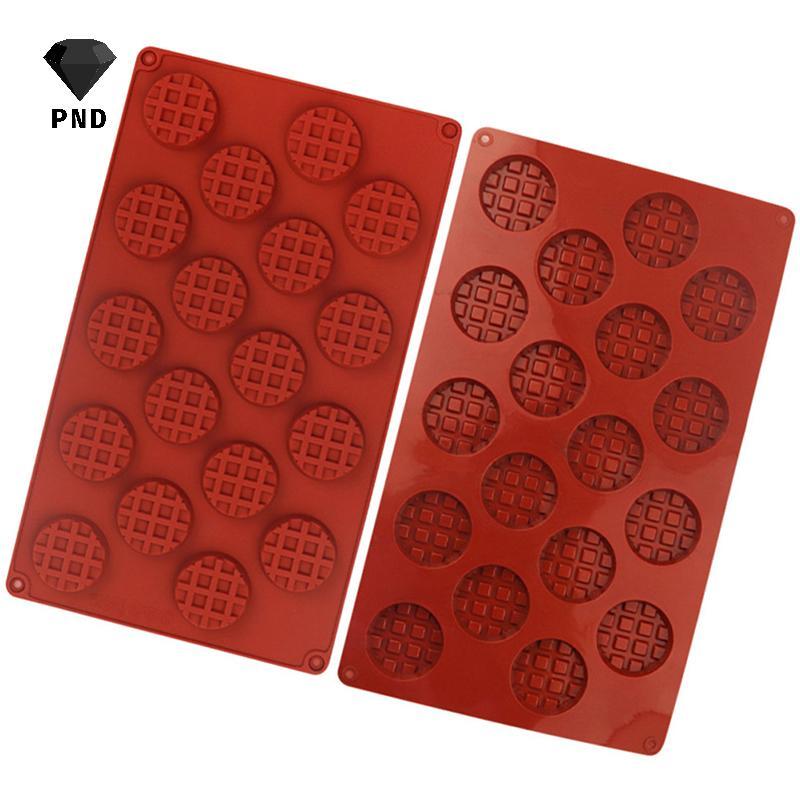 PND Waffle Khuôn Silicon DIY Tròn Waffle Làm Dụng Cụ Thực Tế Khuôn Socola raoog