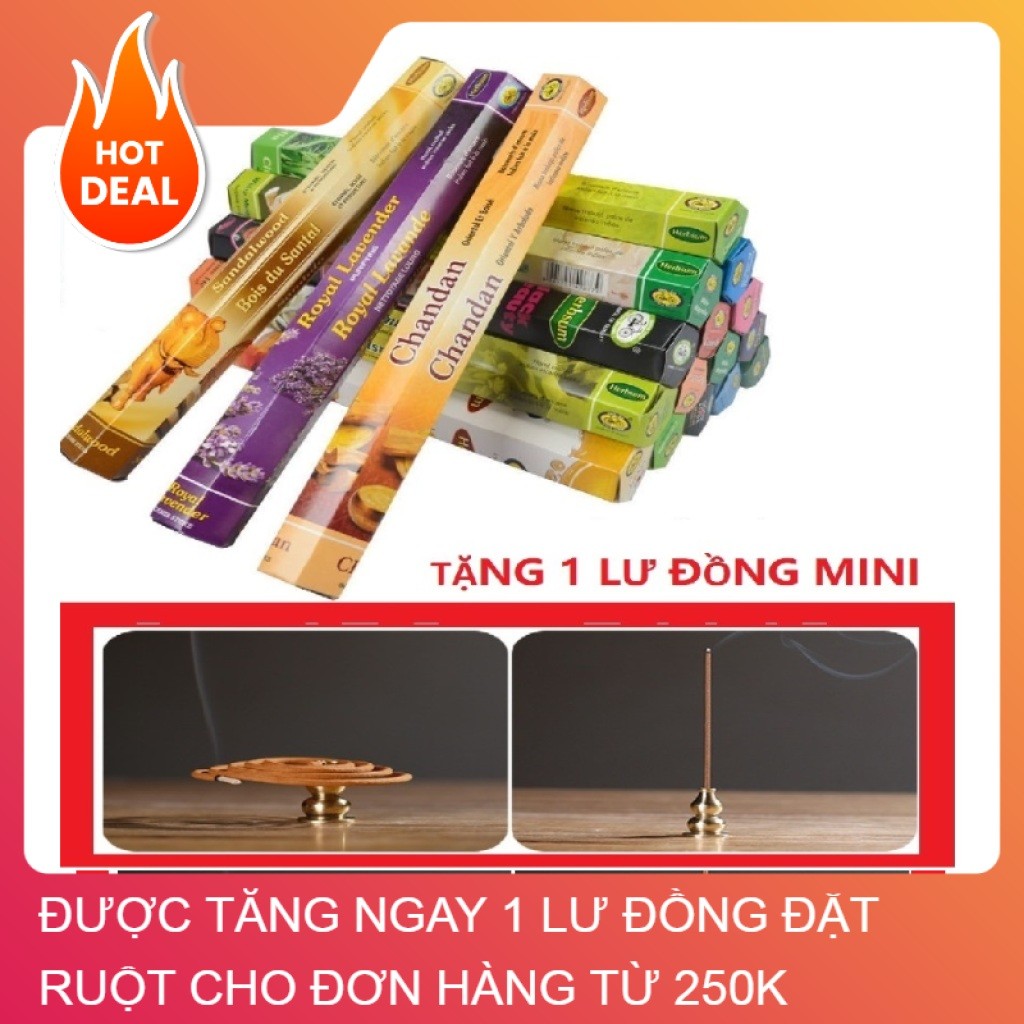 Nhang Thơm Ấn Độ, nhang Ấn Độ nhiều mùi, nhang trầm, nhang sạch Flute, Cycle [Combo 2 hộp nhỏ]
