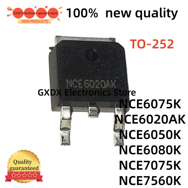 5 chiếc NCE6075 NCE6020AK NCE6020 TO252 NCE6050K NCE6075K NCE6080K NCE7075K NCE7560K TO-252 Bộ chuyể