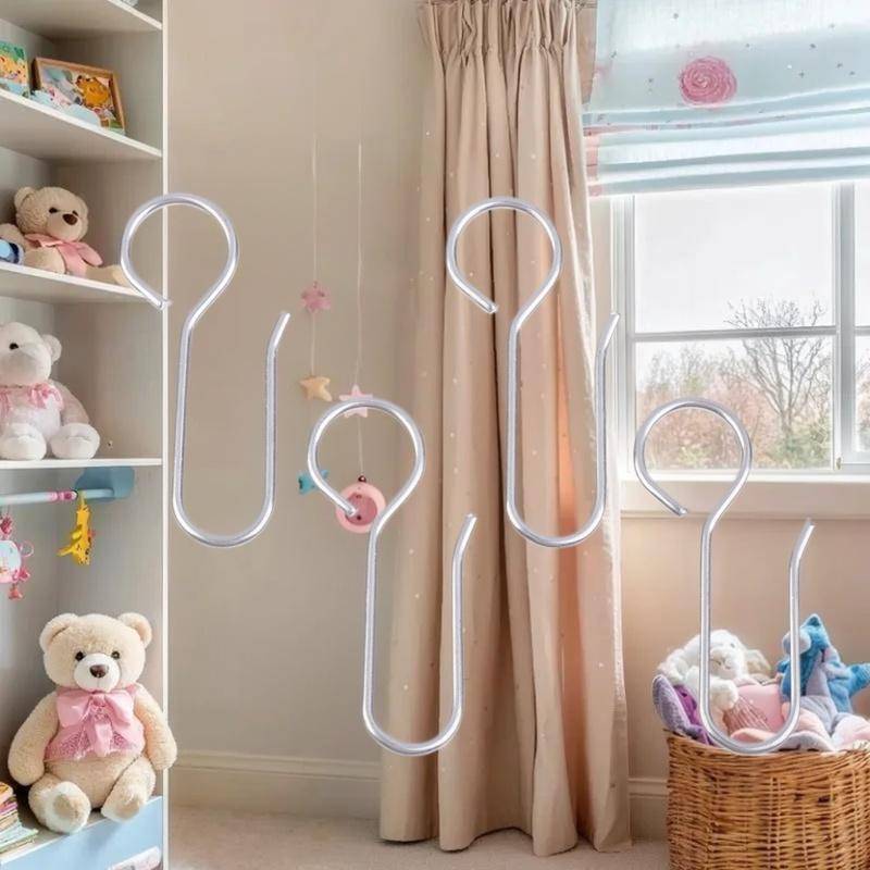 VRZ 30 Chiếc Tiện Dụng Rèm Phụ Kiện Kim Loại Rèm Tra Cài Đặt Móc Hình Chữ S Kim Loại Trần Tắm Rèm Tr