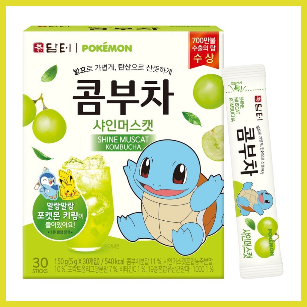 [damteo] Shine Muscat Kombucha, 30 que, 150g / Kombucha Hàn Quốc / Hương vị Muscat tỏa sáng / 100% A