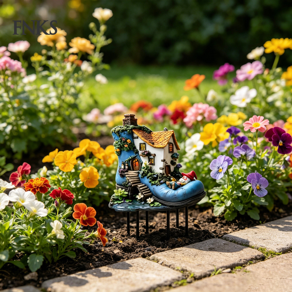 Chống Nắng Trang Trí Sân Vườn Gnome Boot House Cổ Phần Sân Vườn 2d Acrylic Trang Trí Sân Ký Cho Bãi 