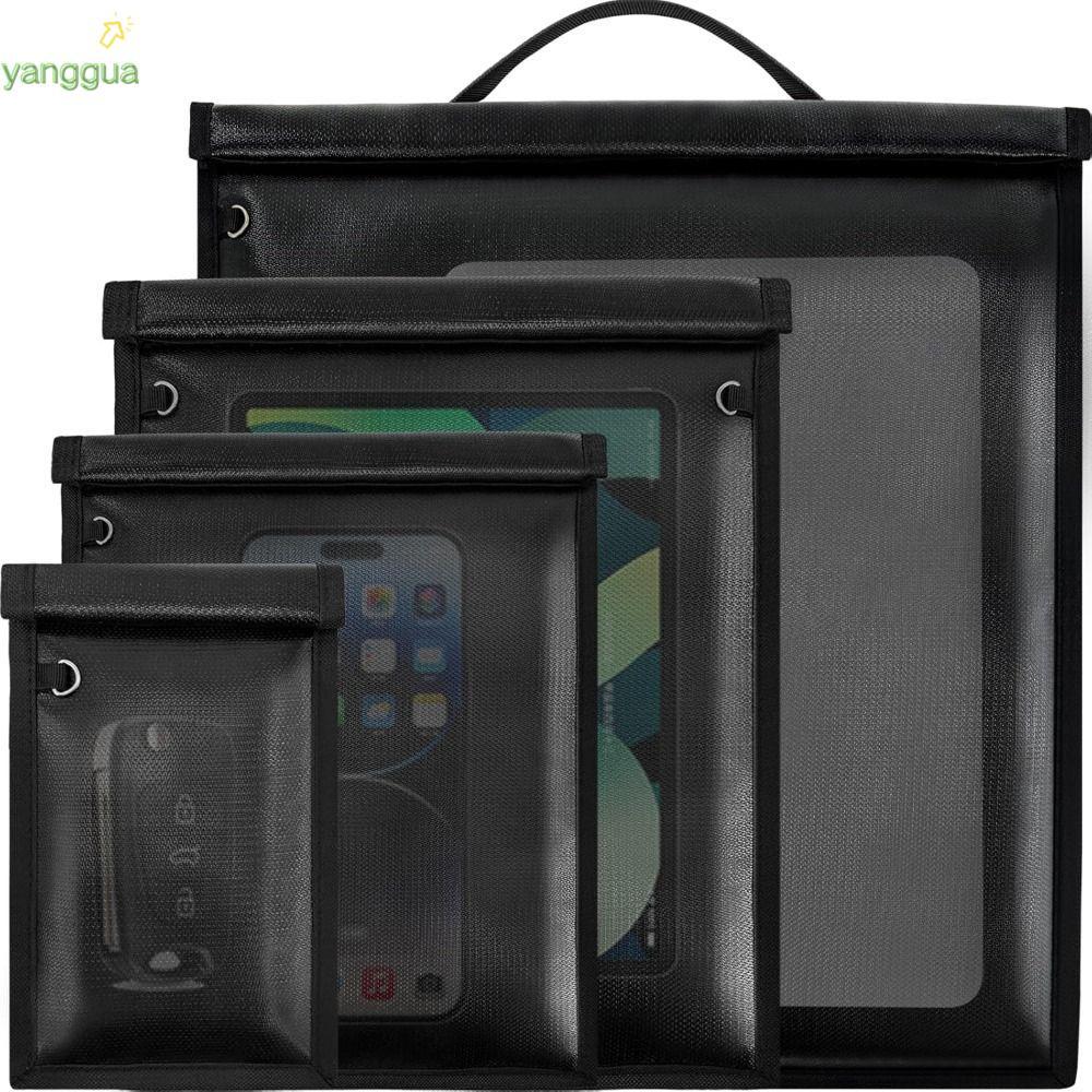YANGGUA 4 Túi Faraday Lớn, Lồng Faraday Chống Thấm Nước Lớn, Chống Cháy Thời Trang Chống Trộm Chặn T