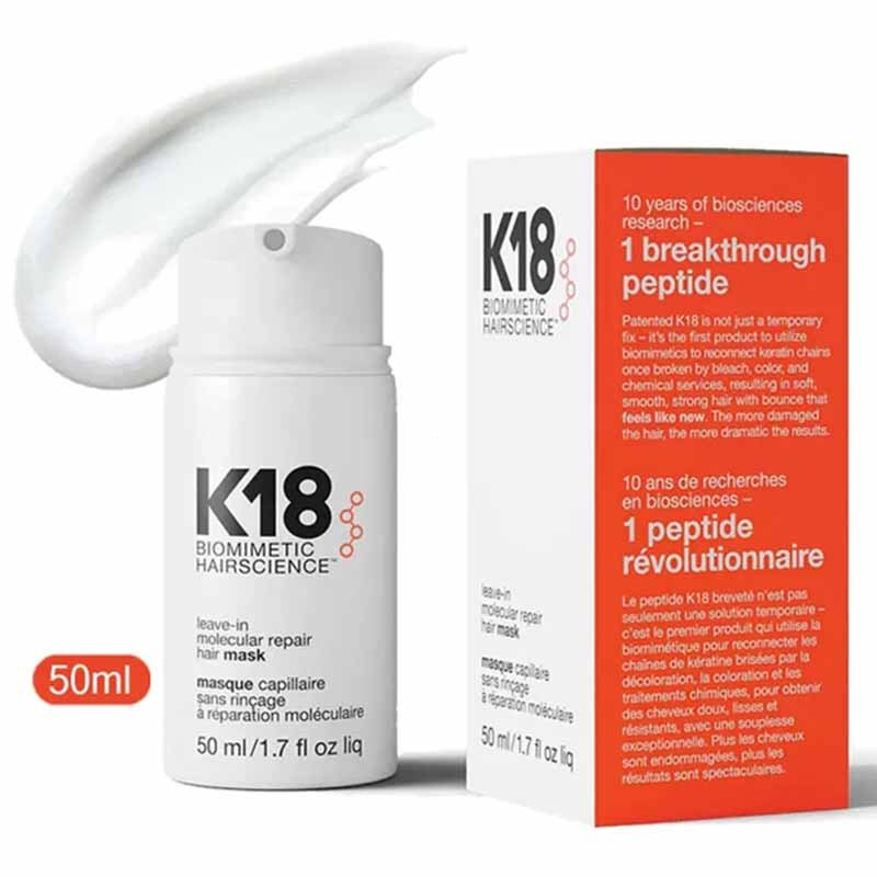 ✷ ♈ 、 K18 Mặt nạ dưỡng tóc để lại phân tử chuyên nghiệp 50ml