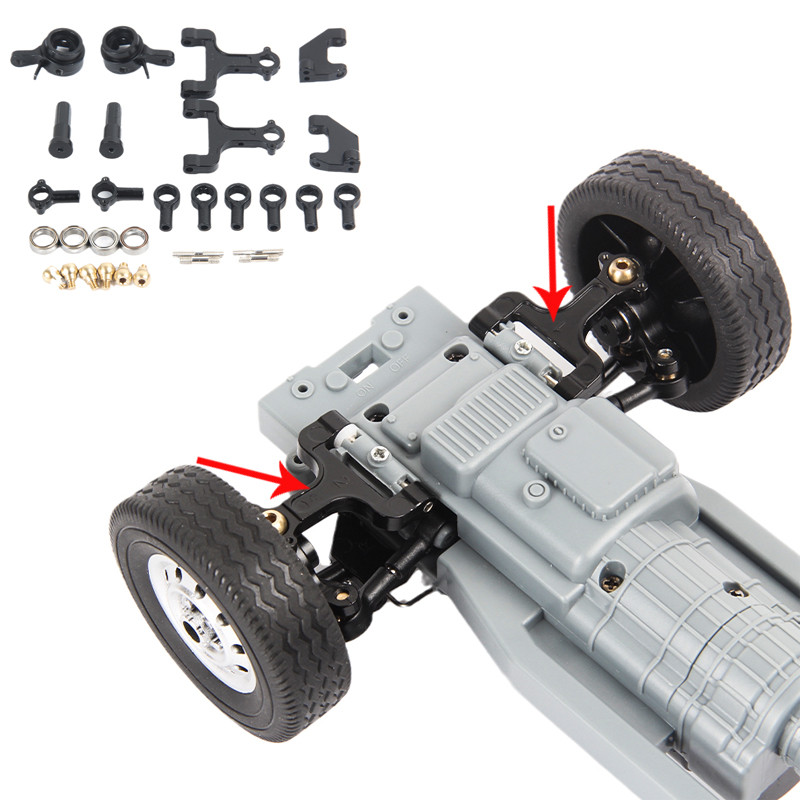 Bộ cốc lái tay đòn phía trên bằng kim loại D12 D42 cho xe RC 1 / 10 WPL D12 D42