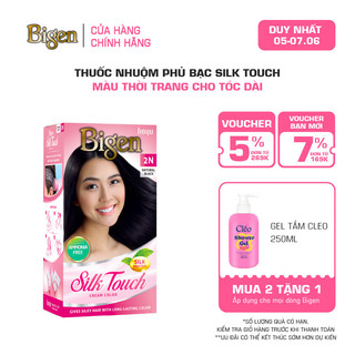 Thuốc nhuộm tóc phủ bạc tại nhà bigen silk touch - phủ bạc thảo dược, màu thời trang, dưỡng tóc mềm mượt 135ml