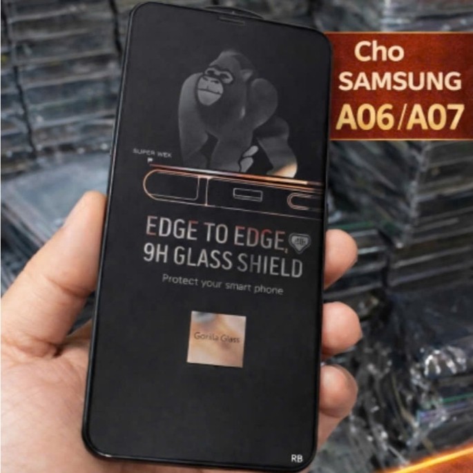 KÍNH CƯỜNG LỰC SAMSUNG A06 / A07 FULL MÀN – CHỐNG XƯỚC, CHỐNG VỠ