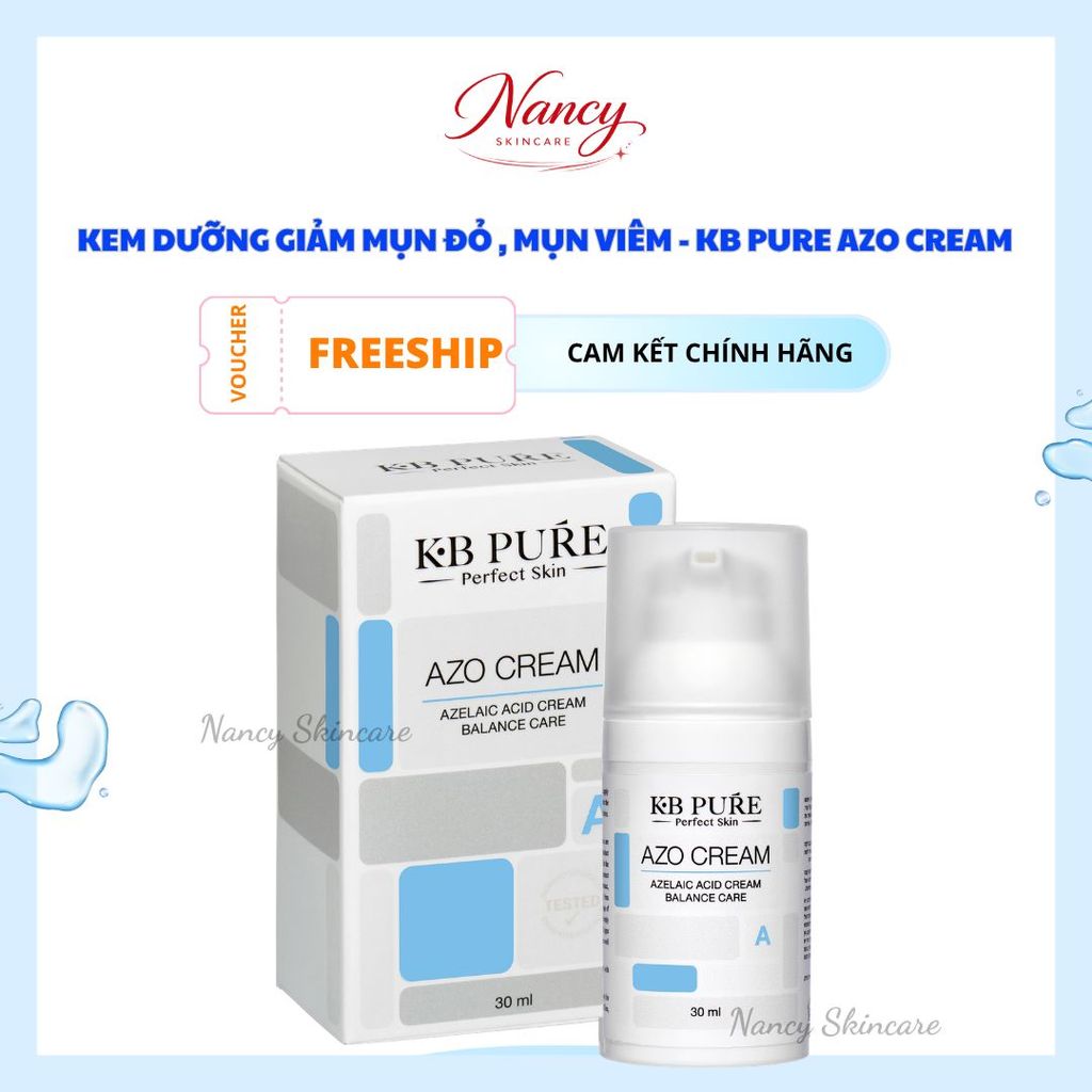 [cty] Kem dưỡng giảm mụn đỏ , mụn viêm - KB PURE AZO CREAM 30 ml