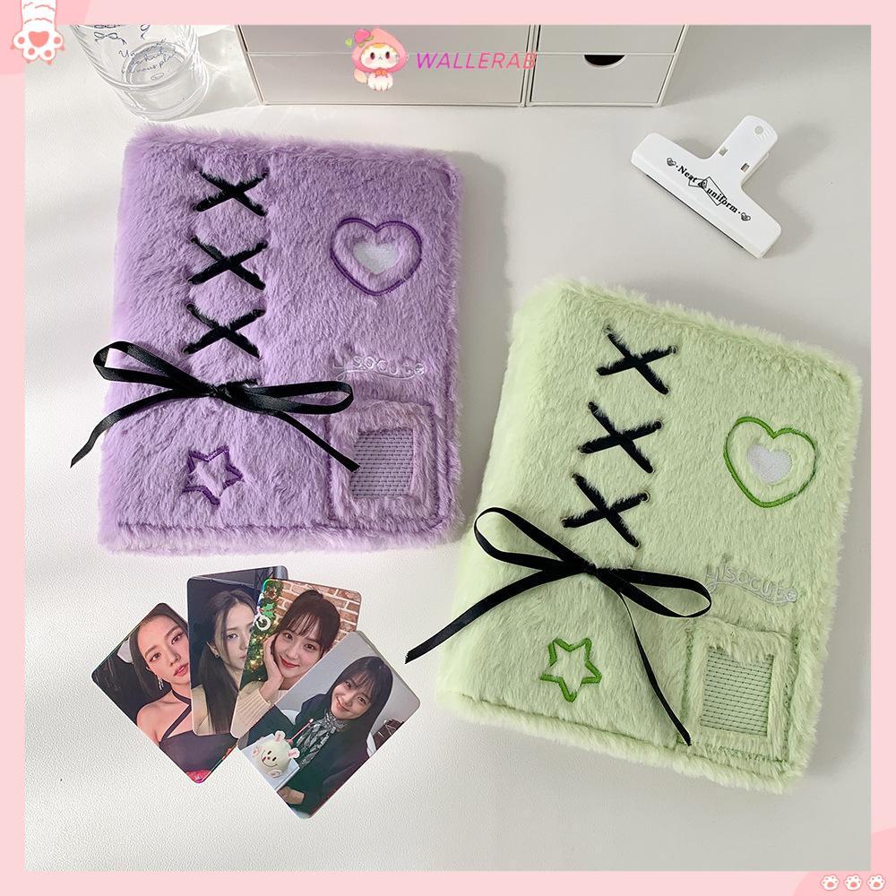 Album ảnh WALLERAB, Ribbon Bow A5 Photocard Holder, Bìa tạp chí phong cách múa ba lê sang trọng dễ t