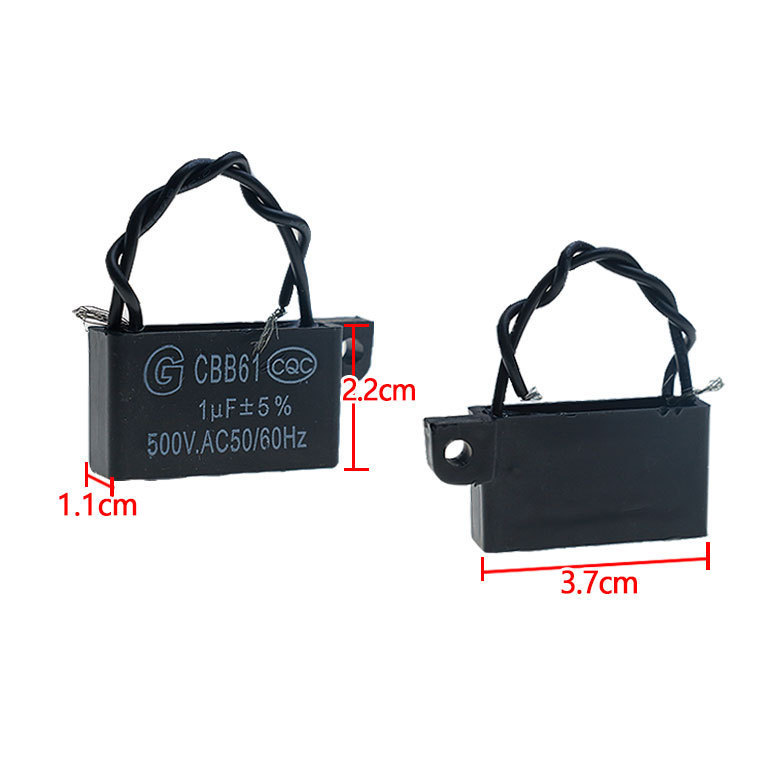 CBB61 1μF 500v Yuba Tích Hợp Quạt Thông Gió Trần Quạt Hút Động Cơ Khởi Động Tụ 1uf 4KH2